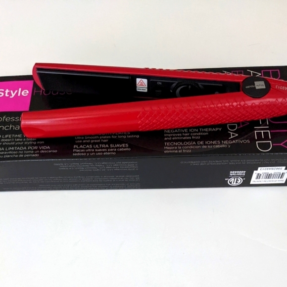 New Style House Beauty Amplified Red Professional Stying Iron - Picture 3 of 8